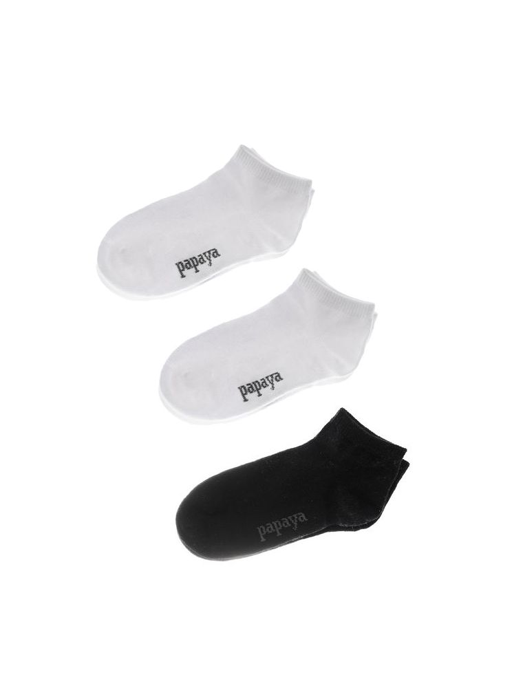 גרביים נמוכות בלי תפר 2 לבנות 1 שחורות