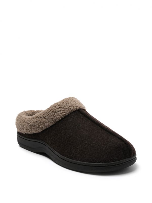 כפכף בד גבר צווארון פרווה